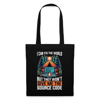 Coder I Can Fix The World Web Developer Coders - Stoffbeutel - Schwarz - Vorne