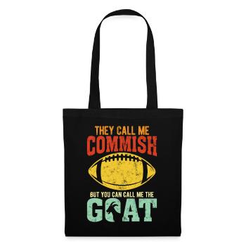 They Call Me Commish Retro Fantasy Football FFL - Tote Bag - black - Front
