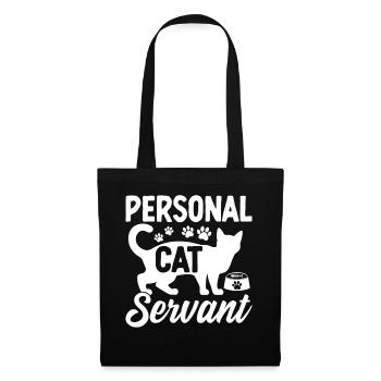 Personal Cat Servant Funny Cat Rescue Animal - Tote Bag - black - Front