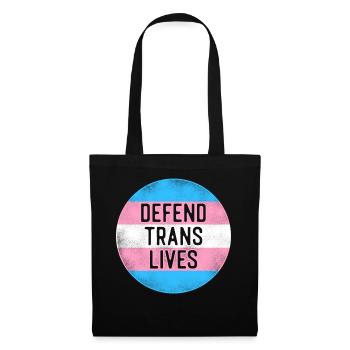 Fierté LGBT transgenre - Sac en tissu - noir - Devant