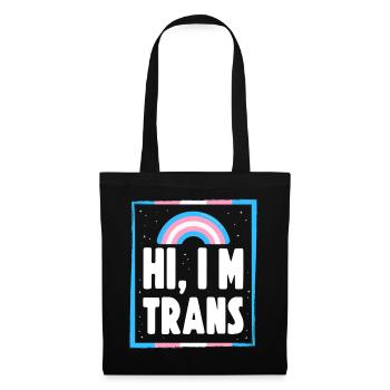 Transgender Trans LGBT Pride - Stoffbeutel - Schwarz - Vorne