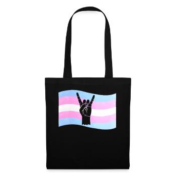 Fierté LGBT transgenre - Sac en tissu - noir - Devant