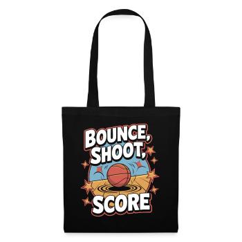 Dribbler, tirer, marquer – le plaisir du basketball - Sac en tissu - noir - Devant