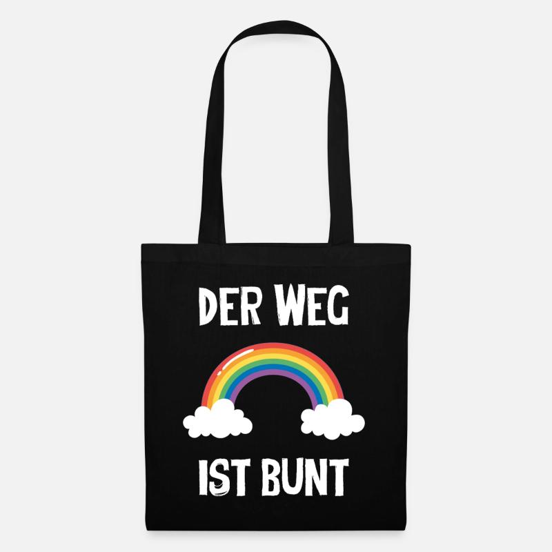 Der Weg Ist Bunt - Stoffbeutel - Schwarz