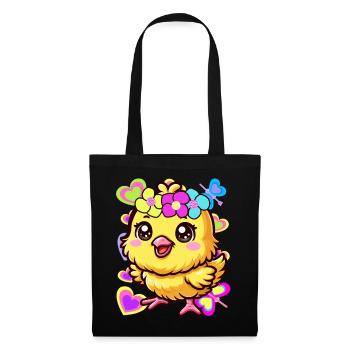 Poussin Pâques Enfants Enfant Bébé Poulet - Sac en tissu - noir - Devant