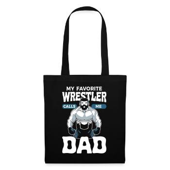 Wrestling, my favorite wrestler calls me daddy - Tote Bag - black - Front