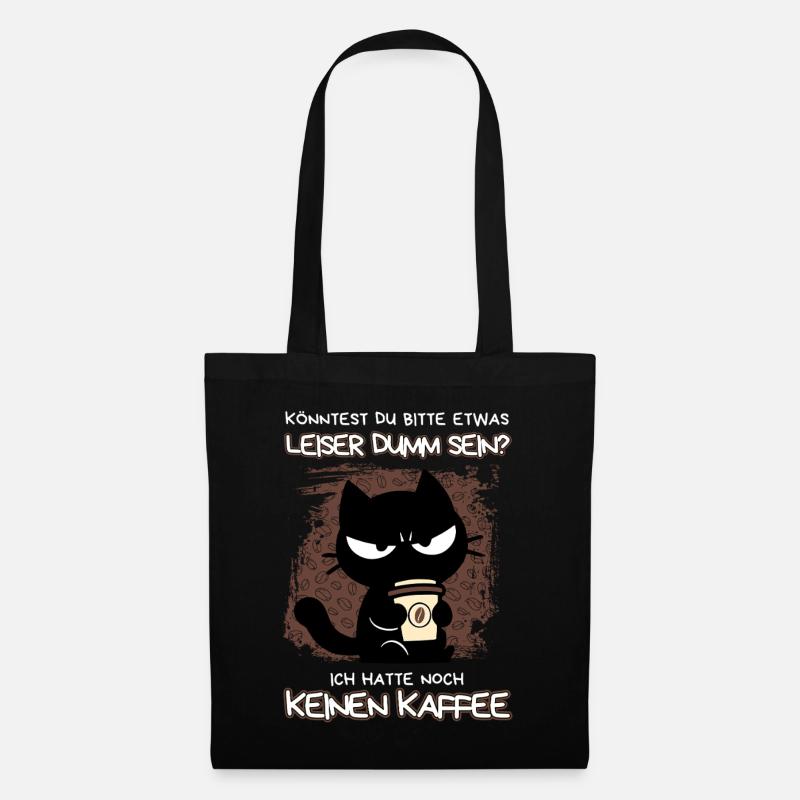 Kaffee. Jetzt. Sofort. – Grumpy Style mit Koffein - Stoffbeutel - Schwarz