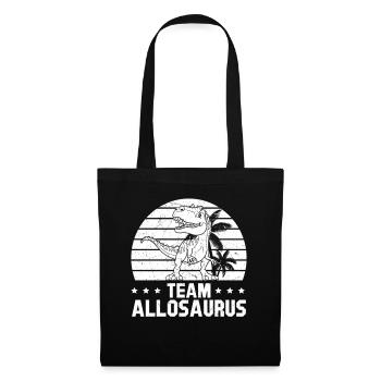 Équipe Allosaurus - Dinosaure Drôle Dino - Sac en tissu - noir - Devant