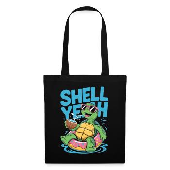 Shell yeah – Chill Turtle - Sac en tissu - noir - Devant