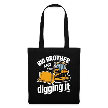 Big Brother And Digging It Funny Big Brother - Tote Bag - black - Front