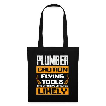 Attention Flying Tools Installer Humor - Tote Bag - black - Front