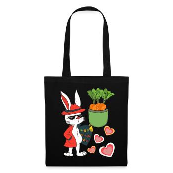 Easter Bunny Easter Egg Easter Eggs Bunny Retro 80s 90s - Tote Bag - black - Front