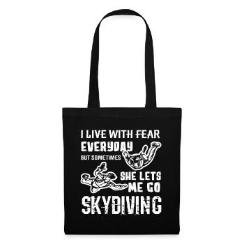 Skydiving Lets Me Go Skydiving - Tote Bag - black - Front