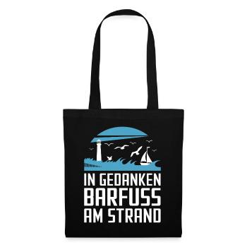 Baltic Sea North Sea coast Barefoot on the beach in thoughts - Tote Bag - black - Front