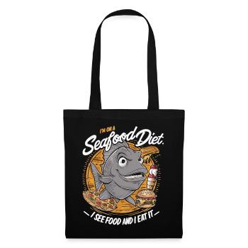 Régime alimentaire aux fruits de mer – Je vois de la nourriture - Sac en tissu - noir - Devant