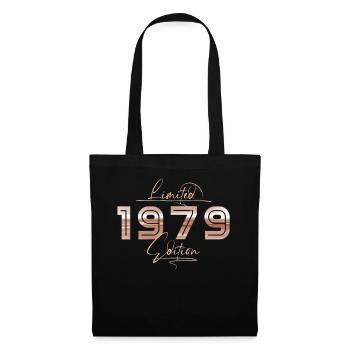 Limited 1979 Edition Retro Geburtstag Geschenk - Stoffbeutel - Schwarz - Vorne