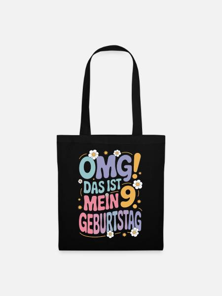 9. Geburtstag Mädchen Das Ist Mein 9. Geburtstag - Stoffbeutel - Schwarz