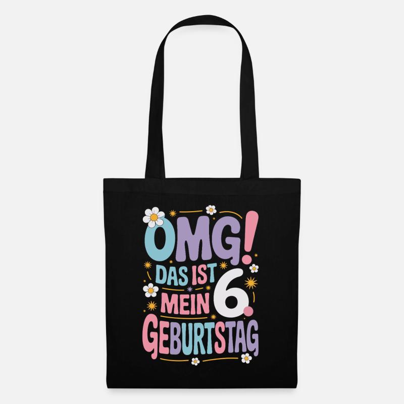 6. Geburtstag Mädchen Das Ist Mein 6. Geburtstag - Stoffbeutel - Schwarz