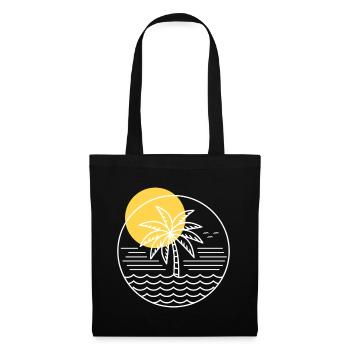 Palm Tree Circle - Tote Bag - black - Front
