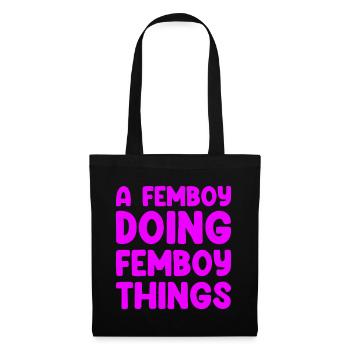 A Femboy Doing Femboy Things - Stoffbeutel - Schwarz - Vorne