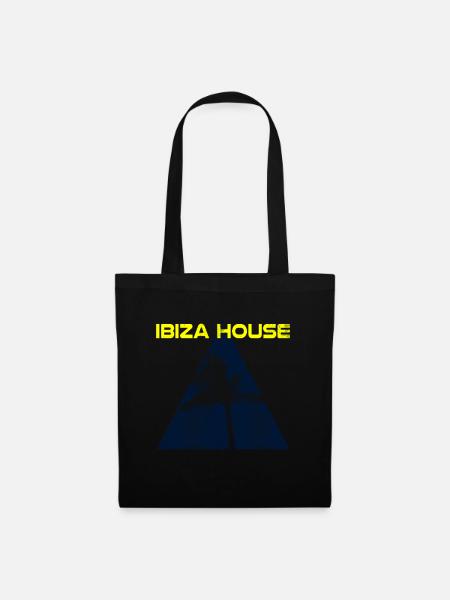 Ibiza House - Stoffbeutel - Schwarz