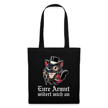 Eure Armut widert mich an – Dekadente Gothic Katze - Stoffbeutel - Schwarz - Vorne