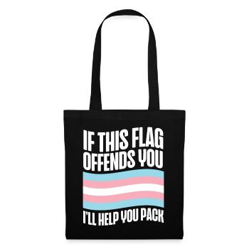 Fierté LGBT transgenre - Sac en tissu - noir - Devant