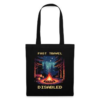 Fast Travel Disabled Bushcraft Survival Quote - Tote Bag - black - Front