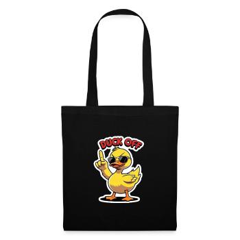 Duck Off – Cheeky Duck with Sunglasses - Tote Bag - black - Front