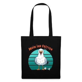 Moin ihr Fritten Möwe Hamburg Hamburger Nordsee - Sac en tissu - noir - Devant