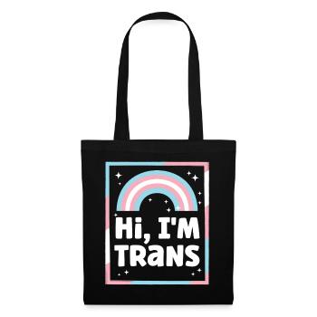 Transgender Trans LGBT Pride - Stoffbeutel - Schwarz - Vorne