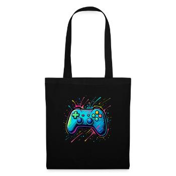 Colored Splash Gamer Controller - Tote Bag - black - Front