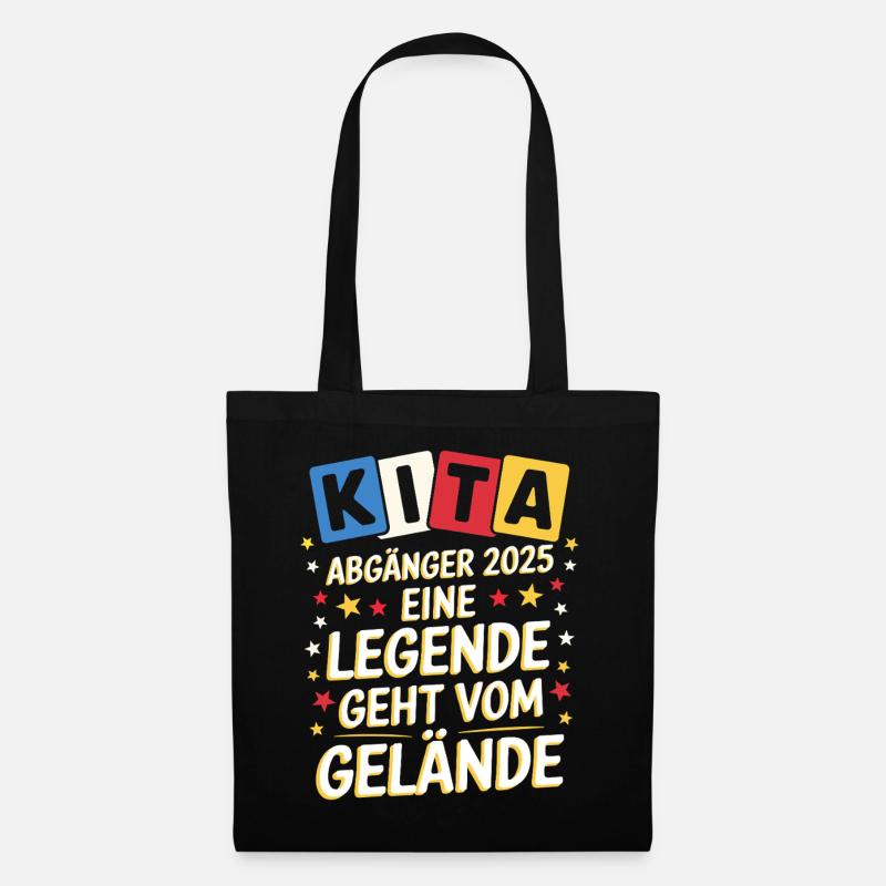 KIta Abgänger Abschied Abschluss Abschlussgeschenk - Stoffbeutel - Schwarz