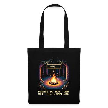 Bushcraft Campfire Survival Tent Adventure Pixel - Tote Bag - black - Front