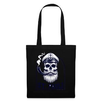 St.Pauli Kiez Hamburg Totenkopf Sankt Pauli - Stoffbeutel - Schwarz - Vorne