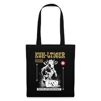 Swiss Cheese Shirt: Switzerland loves cow and cheese - Tote Bag - black - Front