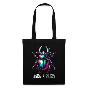 Insects Nature Love Retro Pixel Art Gaming - Tote Bag - black - Front