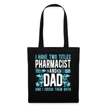 Technicien en pharmacie - Sac en tissu - noir - Devant