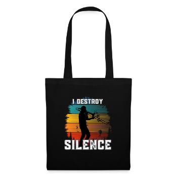 Funny Trombone Player Lover I Destroy Silence - Tote Bag - black - Front