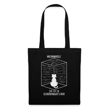 The Cat in Schrödinger's Box – Quantum Fun - Tote Bag - black - Front