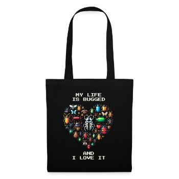 Insects Humor Pixel Retro Entomology Gaming - Tote Bag - black - Front