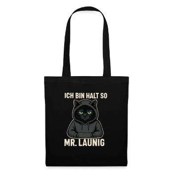 Mr. Whimsy – That's just the way I am! Miesepeter-Katzen-De - Tote Bag - black - Front