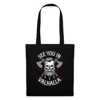 Rendez-vous au Valhalla – L’appel des Vikings - Sac en tissu - noir - Devant