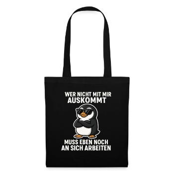 Cool penguin saying - Tote Bag - black - Front