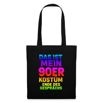 Mein90er Kostüm - Stoffbeutel - Schwarz - Vorne