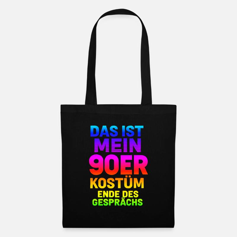 Mein90er Kostüm - Stoffbeutel - Schwarz