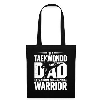 Taekwondo Dad - Raising a Warrior - Stoffbeutel - Schwarz - Vorne