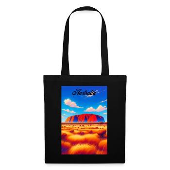 Australia Uluru Retro Poster Souvenir - Tote Bag - black - Front