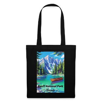 Banff National Park Retro Poster Souvenir - Tote Bag - black - Front