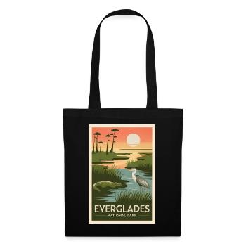 Everglades Affiche Rétro Vintage Souvenir - Sac en tissu - noir - Devant